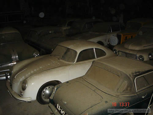 cars in the barn