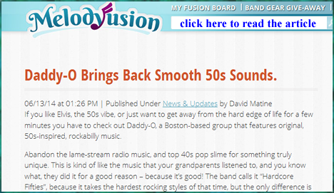 Daddy-O! featured on Melody Fusion - click to read the article