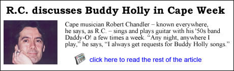 R.C. discusses Buddy Holly in the Cape Cod Times