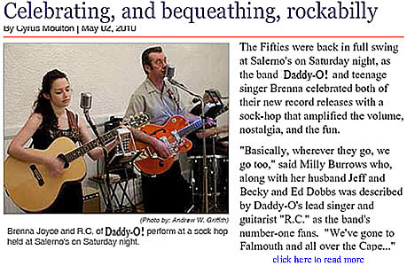 Daddy-O! in the news - Wareham Week May 2, 2010 - Celbrating and bequething Rockabilly